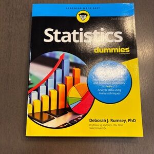 Statistics For Dummies by Deborah J. Rumsey, PhD 2nd Edition NWOT